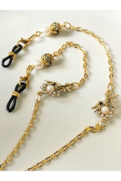 THİNBLACK Glasses Chain – Featuring a Fairy of Luck, Pearls and Zircon Stones