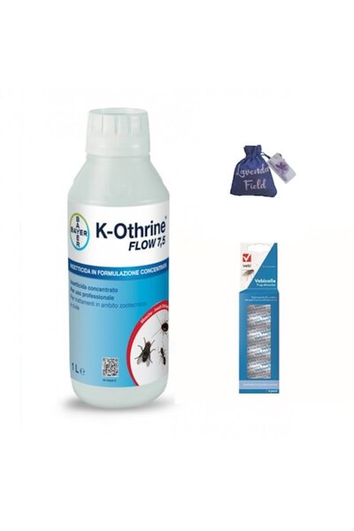 Bayer K-Othrine insecticide 1 L + 6 Vebi fly strips + 10 g lavender sachet
