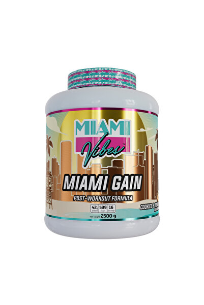 Miami Vibes Miami Gain 2500g, pudra, Miami Vibes, Gainer pentru cresterea mas...