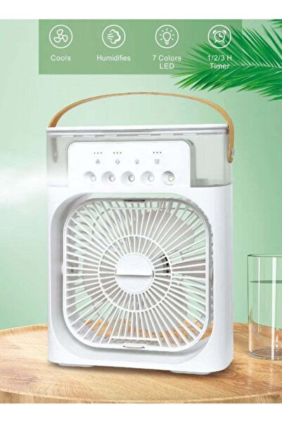 Generic Portable Mist Sprinkler Fan 5 Outputs 3 Speeds 7 LED Colors 600ml