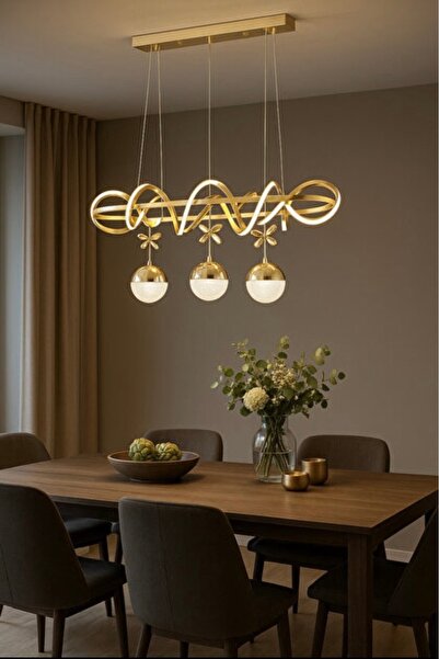 Home Kuzey yemek madası led avize toplu 3 Renk