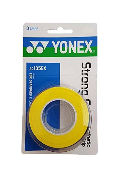 YONEX AC135EX-3 قبضة قوية، أصفر (عبوة من 3 قطع)
