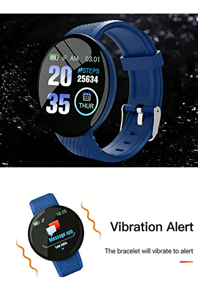 X SPRING Smart Bracelet B39K waterproof sports watch in high definition, heart rate sleep monitor, (blue)