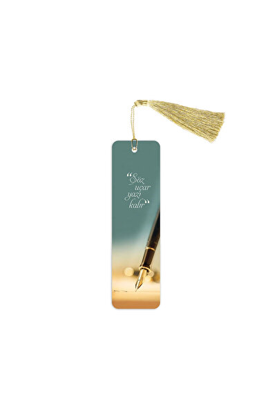 Hayrat Neşriyat Metal Bookmark Model 13 - Promise, Pen