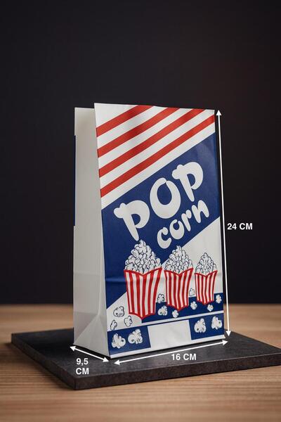 FATİHSAN Popcorn (Patlamış Mısır) Kağıt Kabı – 25 Adet | Özel