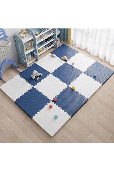 DOMEET 8 قطع من بلاطات أرضيات إسفنجية متشابكة من مادة EVA مع حواف، 24 × 24 بوصة