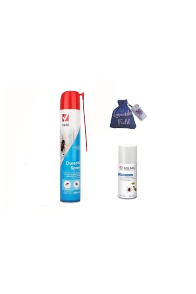 Vebi Spray gandaci Duracid 500 ml si fumigator Solfac 150 ml și sac lavanda LF 10 gr