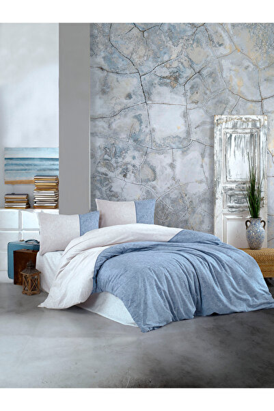 Bella Home طقم غطاء لحاف كريستال دبل رانفورس - 4 قطع - 100% قطن - علبة فاخرة ...