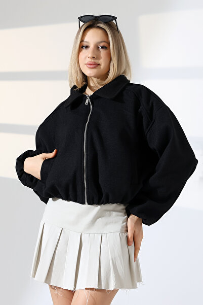 stcococix since 1990 Women's New Season Crop Cashmere Bomber Jacket