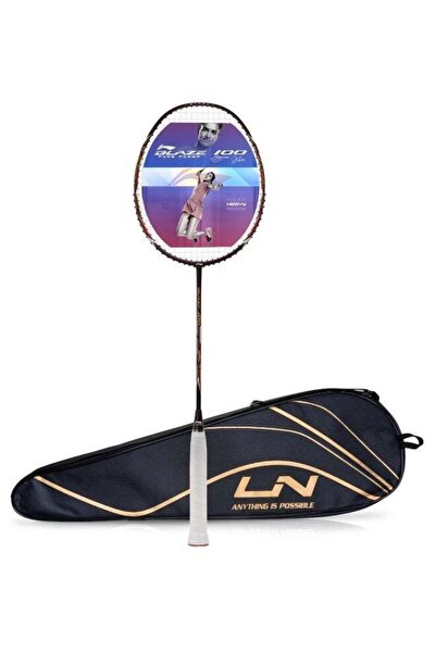 Li-Ning Blaze 100 78G Carbon Fibre Badminton Racket (Strung) with Free Full Cover - Merlot/Gold/Red