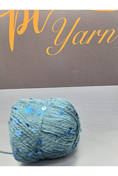Pİ Yarn İri pullu %100 Pamuk el örgü ipi 50 gr petrol mavi