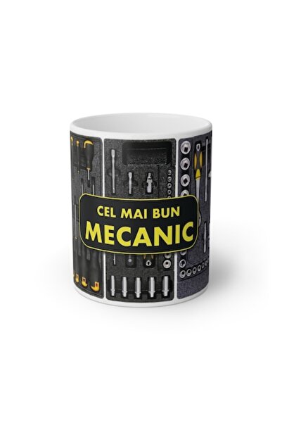 stickerino Cană ceramică Mechanic, 380 ml, albă