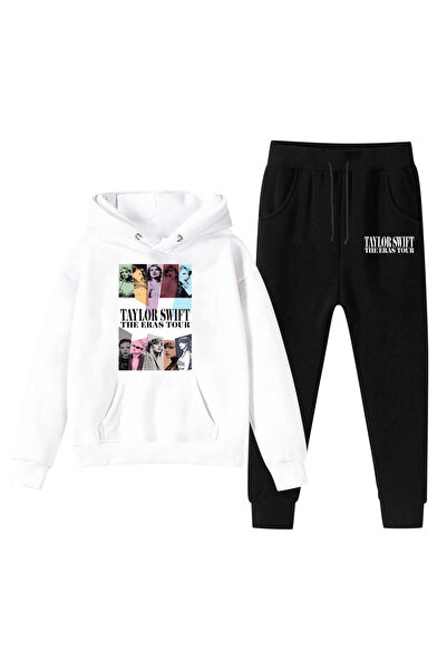 NO BRAND طقم سويت شيرت من الصوف من تايلور سويفت، جولة ذا إيراس، WY-296، أبيض،...