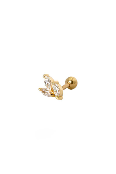 Keops Pırlanta Üçgen Pırlanta Tragus Küpe