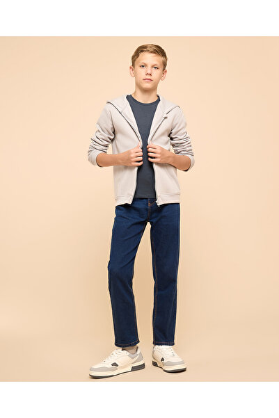 R&B Printed Hooded Jacket With Zipper Closure