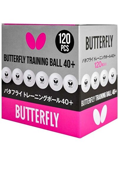BUTTERFLY Training Ball 40+ (Box of 6 or 120) White