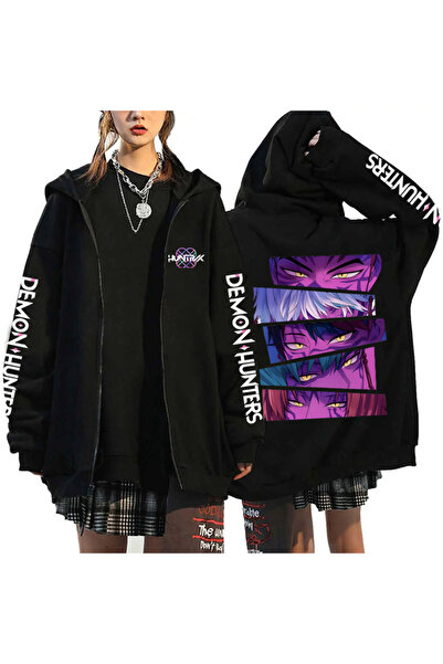 NO BRAND هودي مستوحى من فرقة فتيات ويتشر الكورية، بقصة فضفاضة، مناسب لفصلي ال...