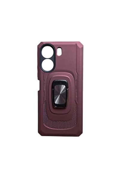 OEM Carcasă magnetică antișoc cu inel compatibilă cu Xiaomi Redmi 13C, Vișinie