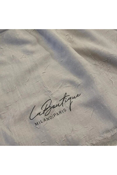 LA BOUTIQUE كن سعيدًا شال حجر فاتح