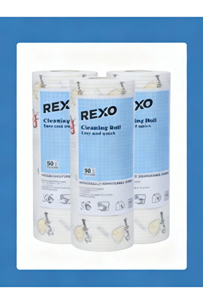rexo رول تنظيف عملي وناعم مثالي للمطبخ والحمام 3 قطع