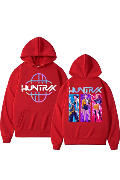 NO BRAND هودي مستوحى من لعبة ويتشر الكورية للبنات، WY-419، أحمر، مقاس متوسط