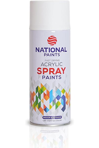 NATIONAL PAINTS طلاء أكريليك سريع الجفاف - أبيض 800