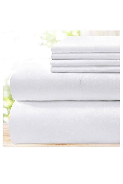 Generic Livenza Home 3-Piece Flat Sheet Set 240x260 cm with 2 Pillowcases, White