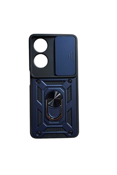 OEM Carcasă antișoc cu inel magnetic compatibilă cu OPPO A60 4G, Albastru închis