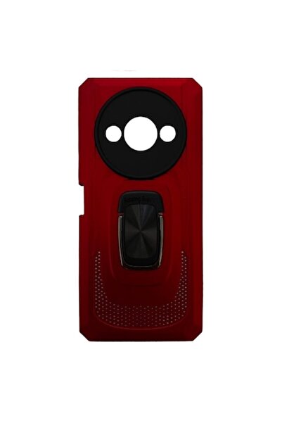 OEM Carcasă antișoc cu inel magnetic compatibilă cu Redmi A3, Roșie