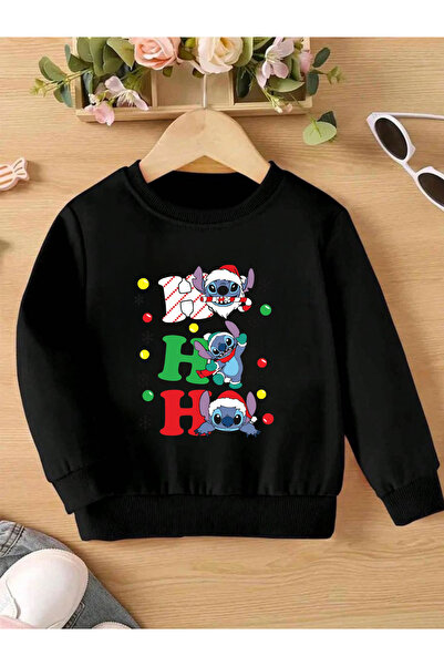 Tubinyoo سترة رياضية للأطفال باللون الأسود من New Year Year's Day Stitch - Ga...