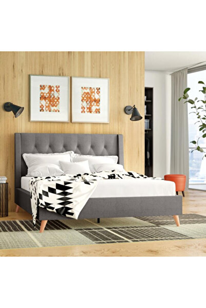 Abdo1996 Gray Linen Bed