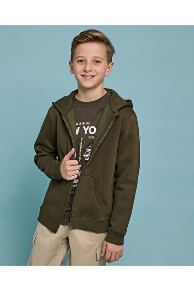 R&B جاكيت مطبوع بغطاء رأس رأس وسحاب للإغلاق