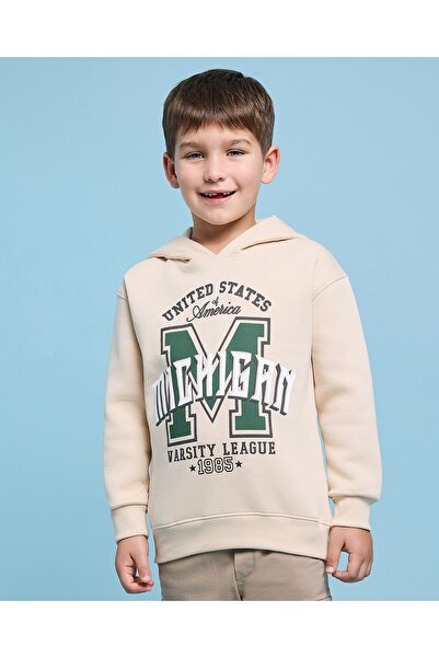 R&B Printed Hoodie With Long Sleeves