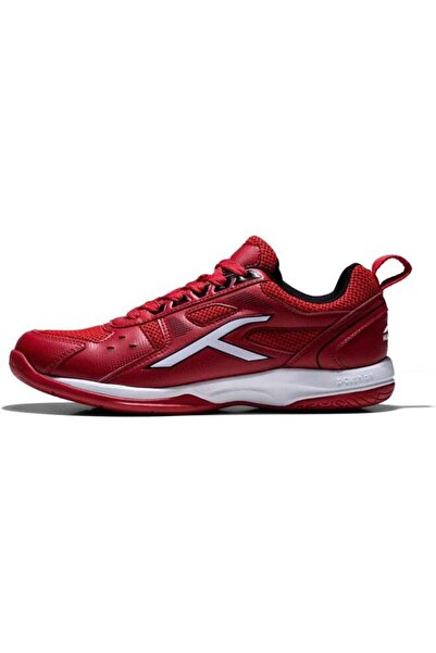 Hundred Raze Badminton Shoes (Non Marking) - Red/White/Black, 1UK