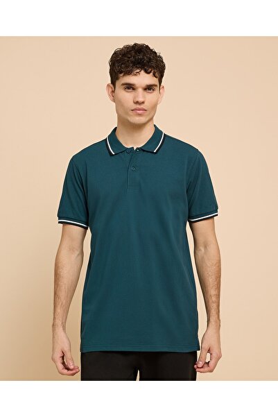 R&B Contrast Tipping Polo T-Shirt With Short Sleeves
