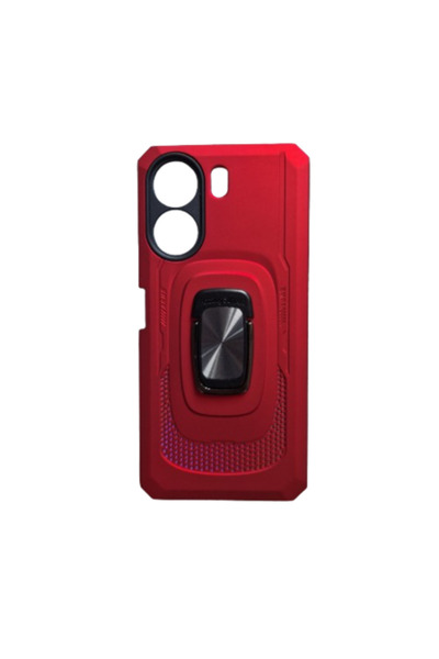 OEM Carcasă magnetică antișoc cu inel compatibilă cu Redmi 13C, roșie