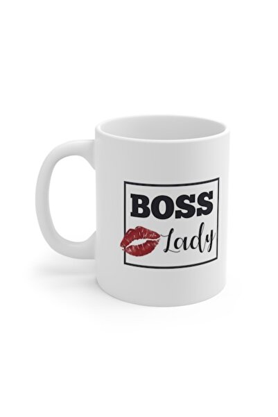 stickerino Cană ceramică Boss Lady, albă, 380 ml