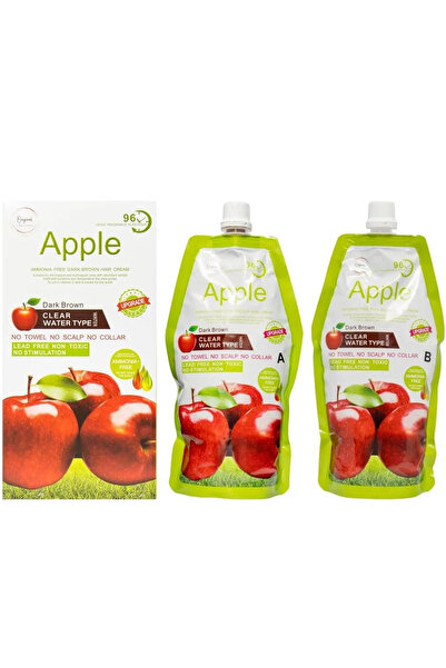 MAYCARE Apple Hair Dye, Dark Brown, Ammonia-Free, Two 500ml Bottles (Water-Ba...