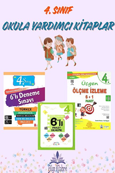 Ata Yayıncılık 4.Sınıf 6 lı Paket Deneme Seti - 3 Kitap