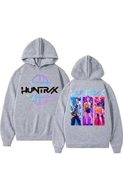 NO BRAND هودي كيبوب ويتشر للبنات، WY-435، رمادي فاتح، مقاس XXXL