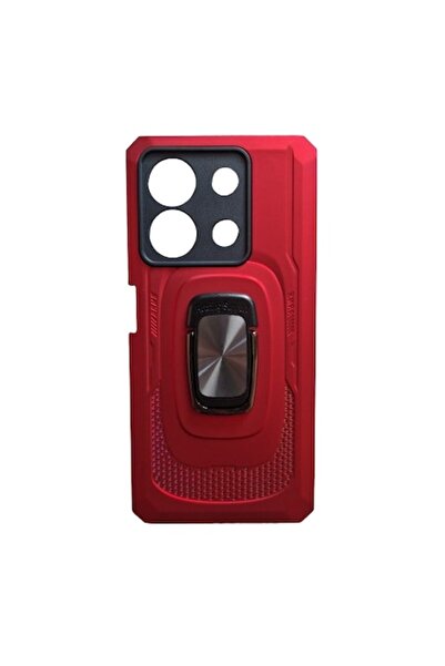 OEM Carcasă antișoc cu inel și magnet compatibilă cu Xiaomi Redmi Note 13, Roșie