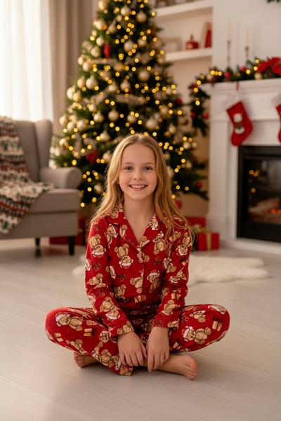 KAPİKİDS YILBAŞI KONSEPTLİ SÜET AYICIKLI YUMUŞACIK SICAK TUTAN BOYDAN DÜĞMELİ...