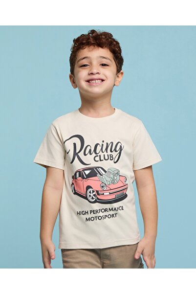 R&B Printed T-Shirt With Crew Neck And Short Sleeves