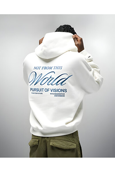 ZEMLİYA Have a Good Mood Every Day Teddy Bear Printed Hoodie Zippered Oversiz...