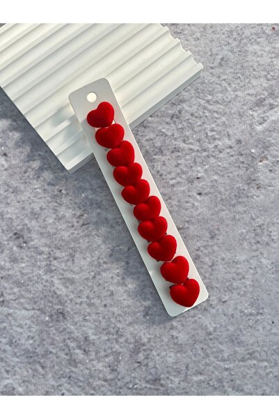 Toka Sepetim Kadife Kalpli Trend Saç Küpesi 10’lu