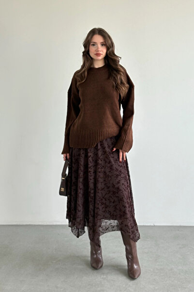 MARTYZ Asimetrik Kesim Güpürlü Etek