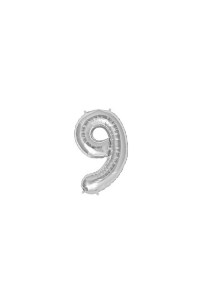 ENG PARTİ DÜNYASI Silver Number Foil Balloon 0–9 |   Shiny Silver Birthday an...