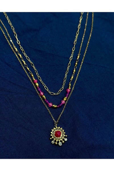 SWORDS CONCEPT Vintage Look 3-Piece Steel Necklace