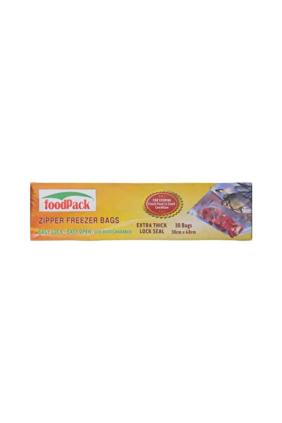 Foodpack Zipper Freezer Bags Easy Lock Easy Open Oxo Biodegradable- 30X40cm- ...