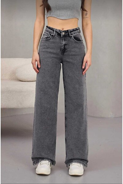 NWC بنطلون جينز نسائي فضفاض من Patrizia قماش قابل للتمدد بخصر عالٍ جدًا وساق ...